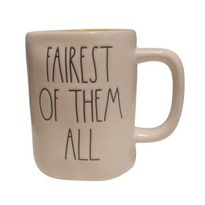 Rae Dunn Disney Princess Snow White Fairest Of Them All Mug Cream Yellow Inter